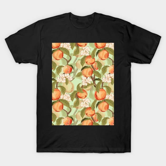 Peach Pattern Art T-Shirt by Designoholic